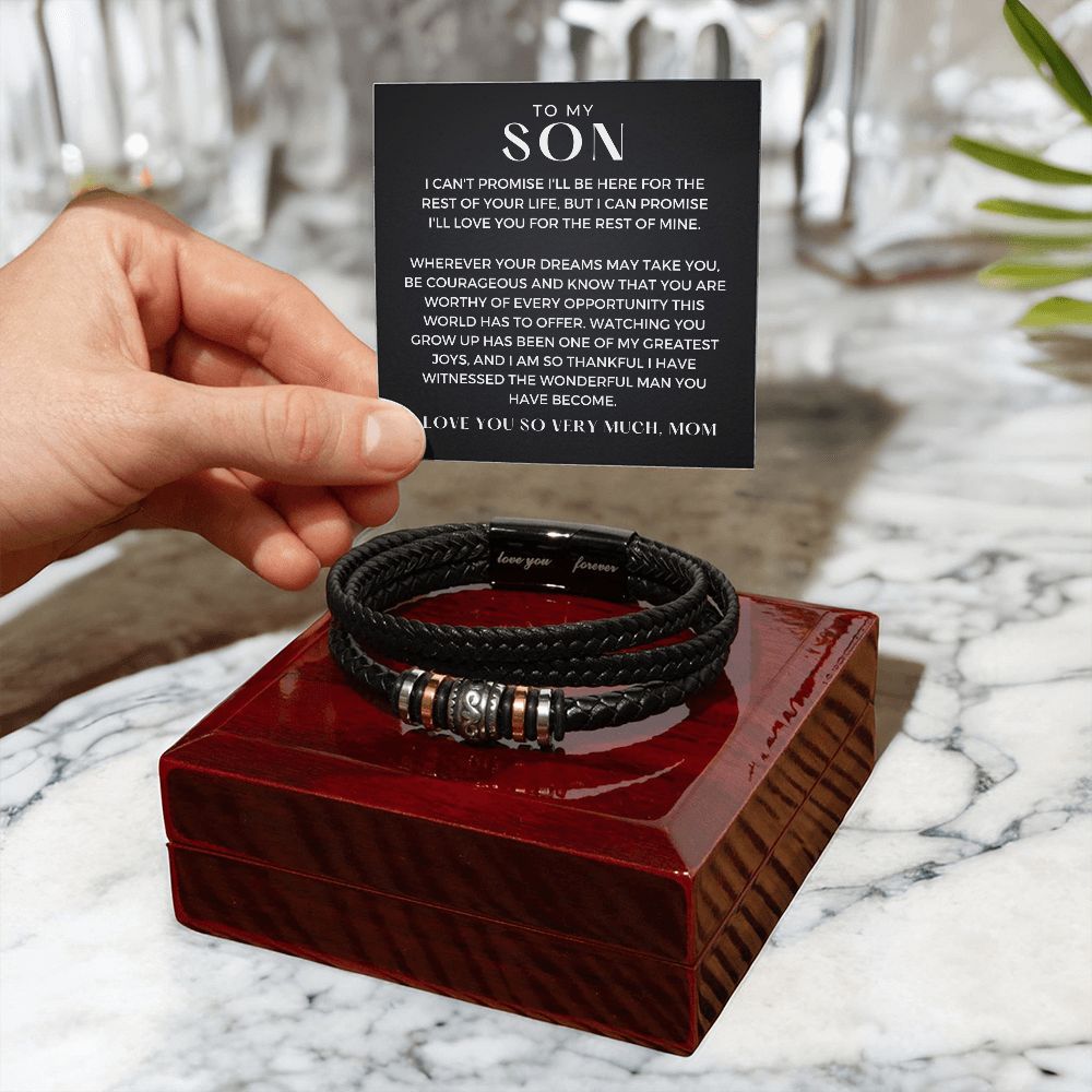 Gift For Son | Greatest Joys Leather Bracelet 0595bT4