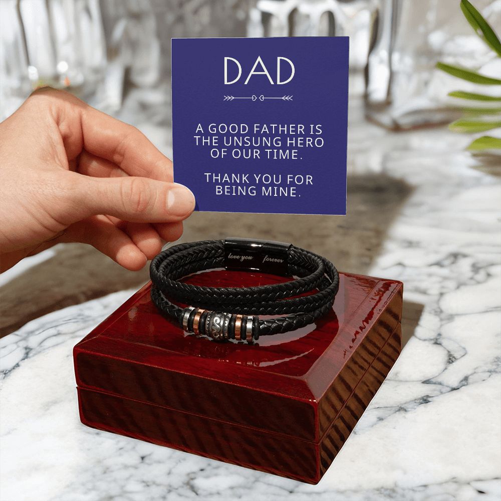 Gift For Dad | My Hero Men's Bracelet 0663BT9