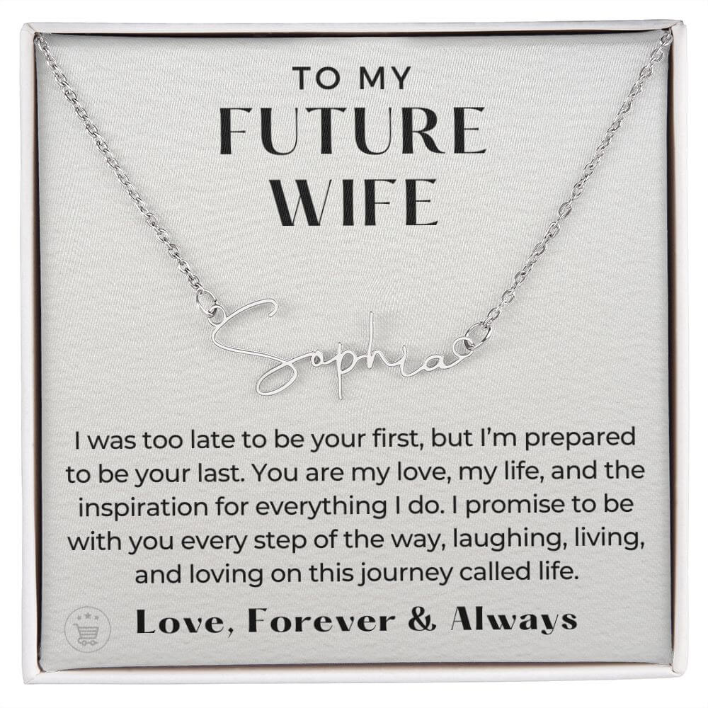 Engagement Gift for Her To My Future Wife I Prepared To Be Your Last Heart  Necklace Gift For Fiance Unique & Thoughtful Birthday Gift For Her – LOVE  AT FIRST SHINE