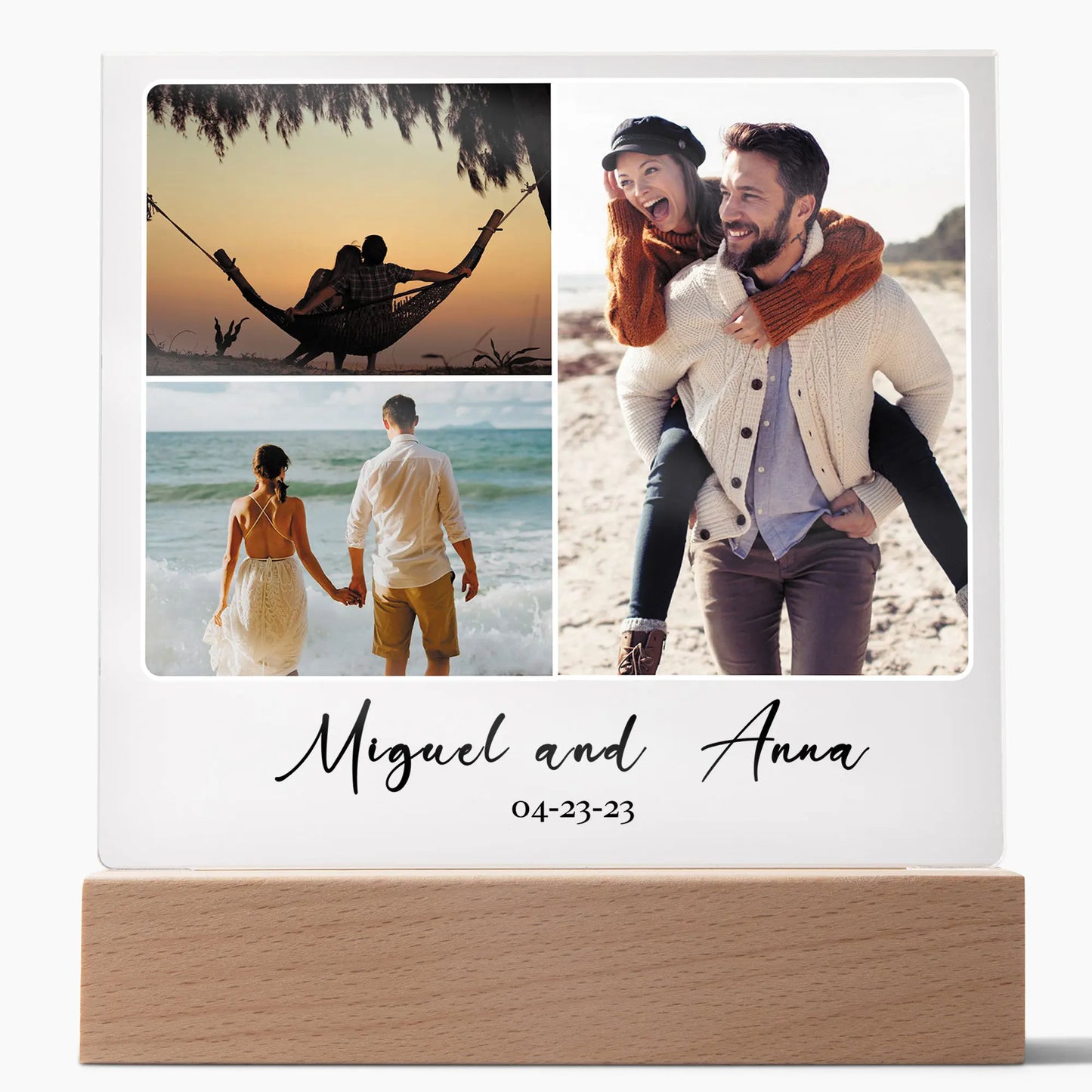 Personalized Gift | Custom Photo Collage Name and Image Upload Acrylic Plaque SA-04