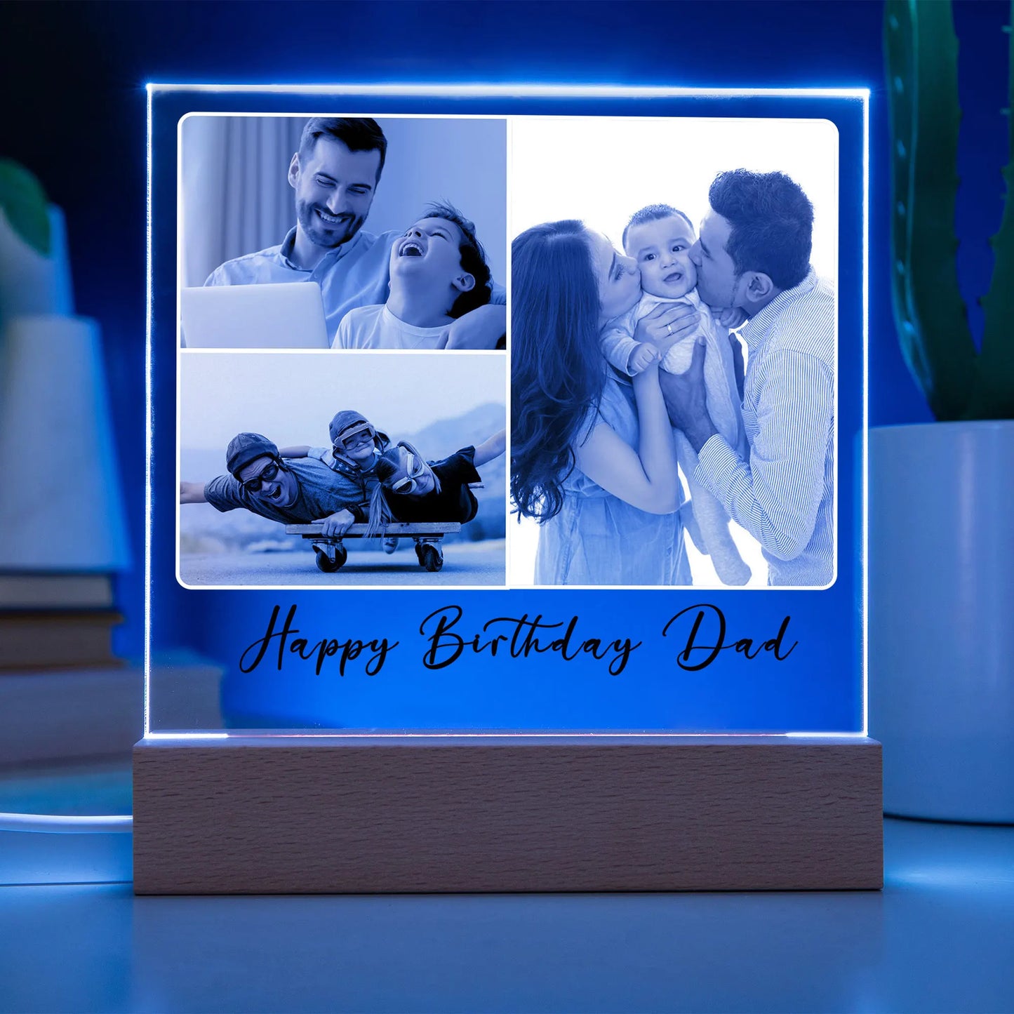 Personalized Gift | Custom Photo Collage Name and Image Upload Acrylic Plaque SA-04