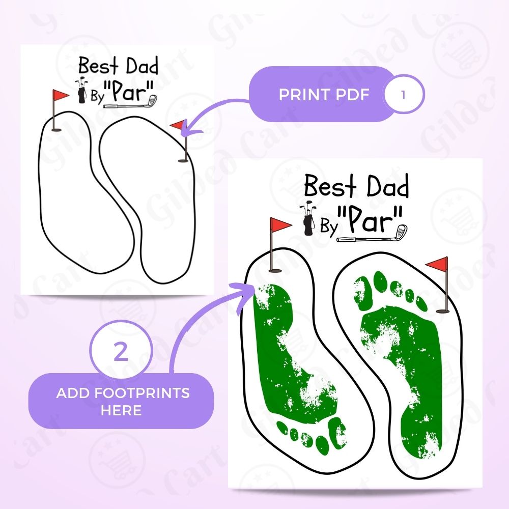 Printable Handprint Art |Father's Day Birthday Digital Download Gift for Dad 041