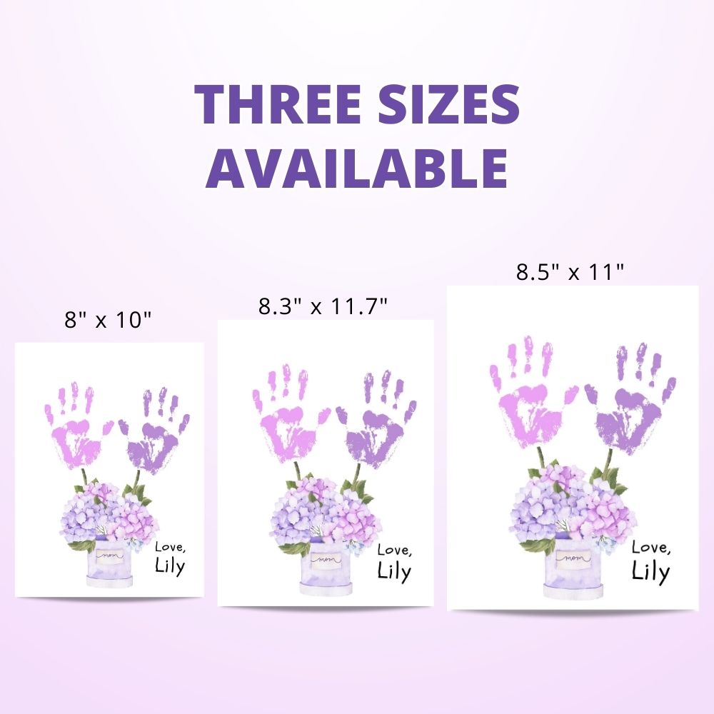 Printable Handprint Art | Mother's Day Birthday Digital Download Gift for Mom, Grandma, Nana, Gigi, Auntie 09