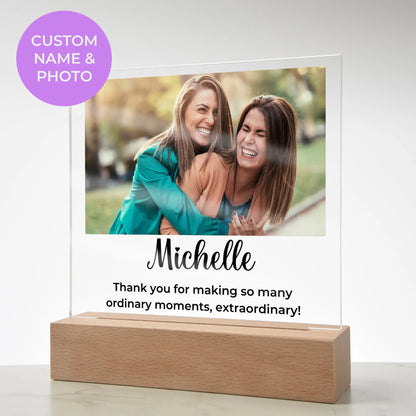 Personalized Gift | Custom Name and Photo Upload Acrylic Plaque SA-02
