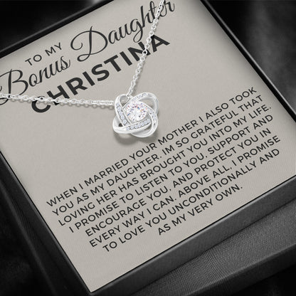 Customized Stepdaughter Wedding Gift | Promise Necklace P0717L