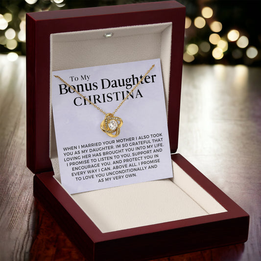 Customized Stepdaughter Wedding Gift | Promise Necklace P0717L