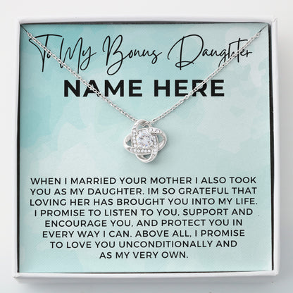 Customized Stepdaughter Wedding Gift | Promise Necklace P-0551L