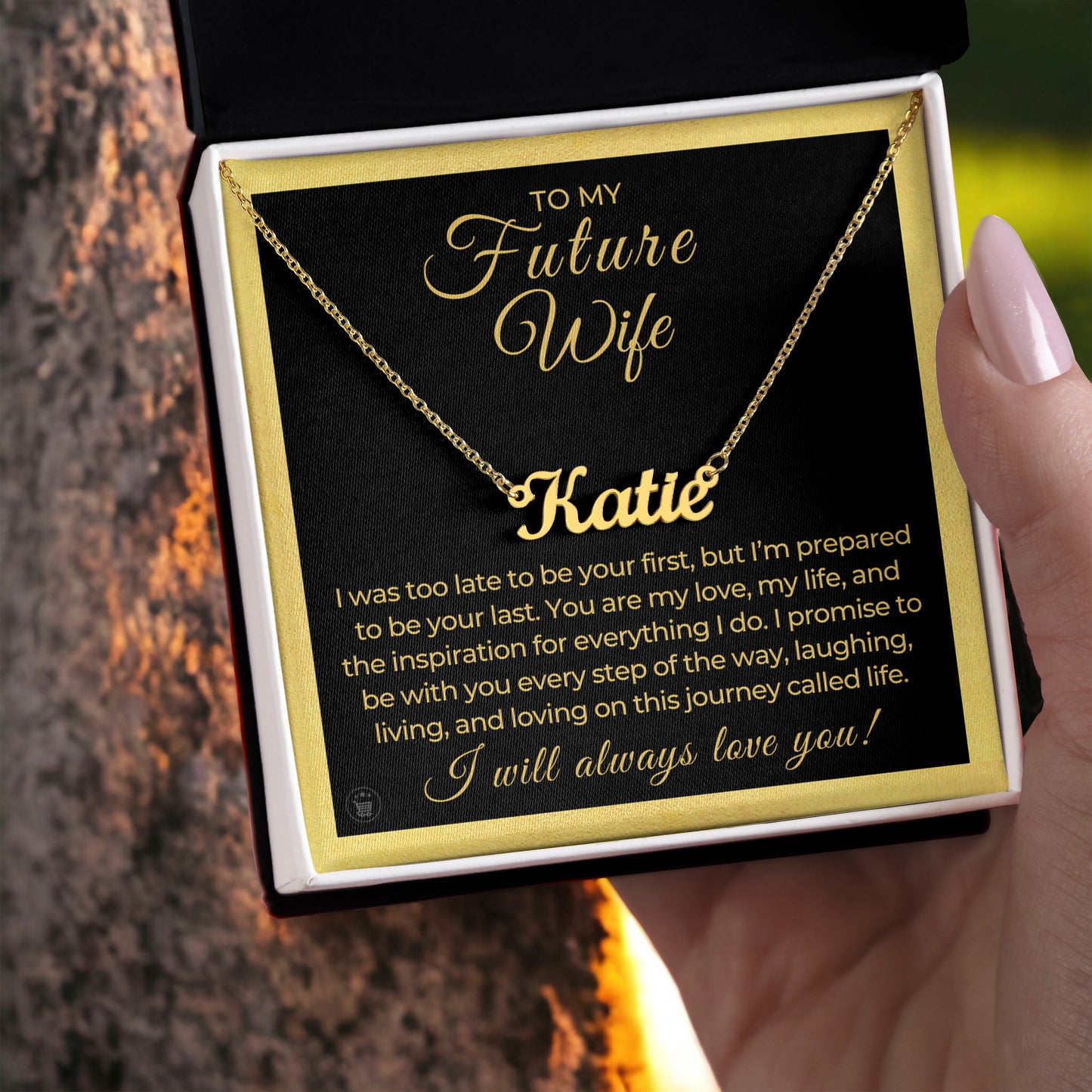 Personalized Future Wife Gift | Every Step Name Necklace 0464NNT8