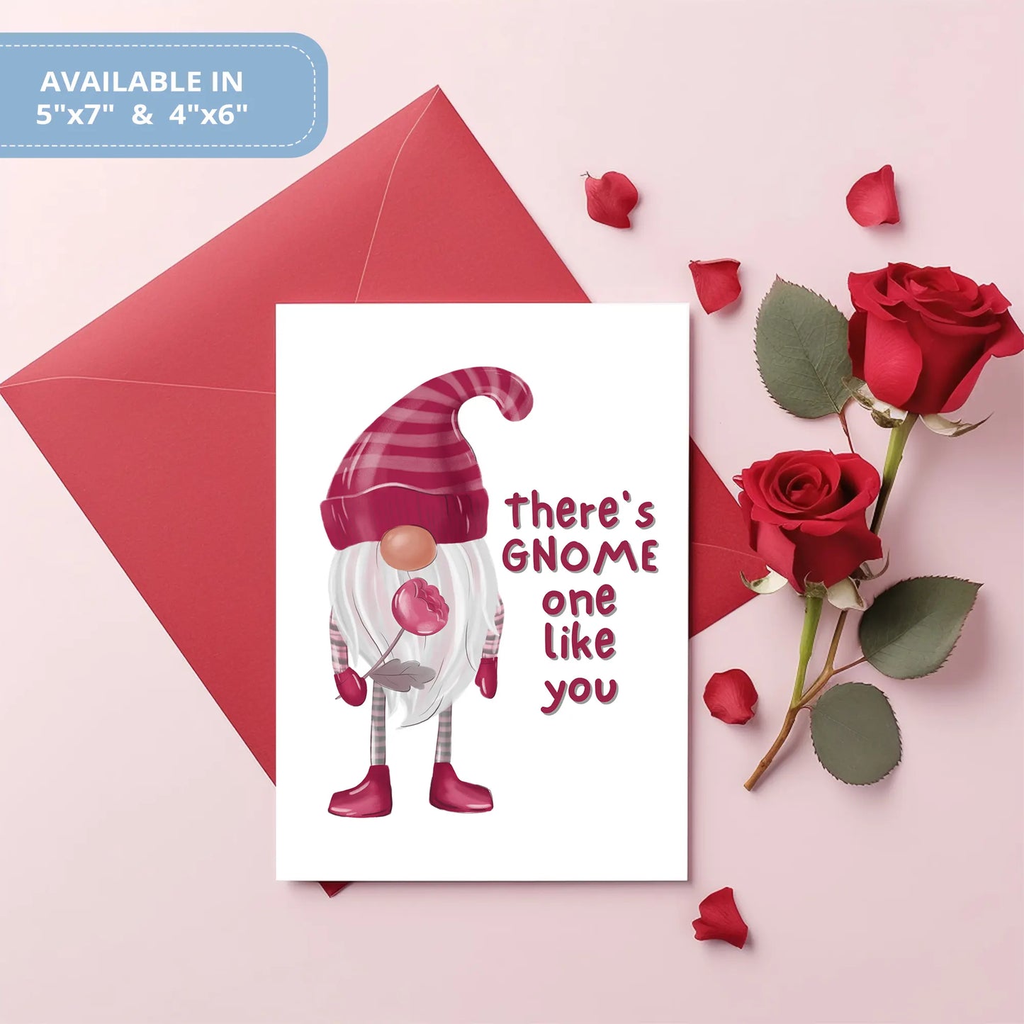 Valentines Card Printable Digital Download  | There's Gnome One Like You 38