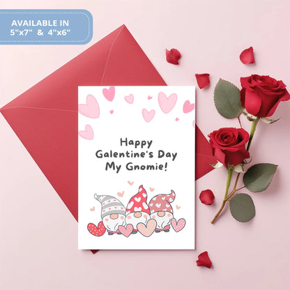 Valentines Card Printable Digital Download  | Happy Galentine's Day My Gnomie 34