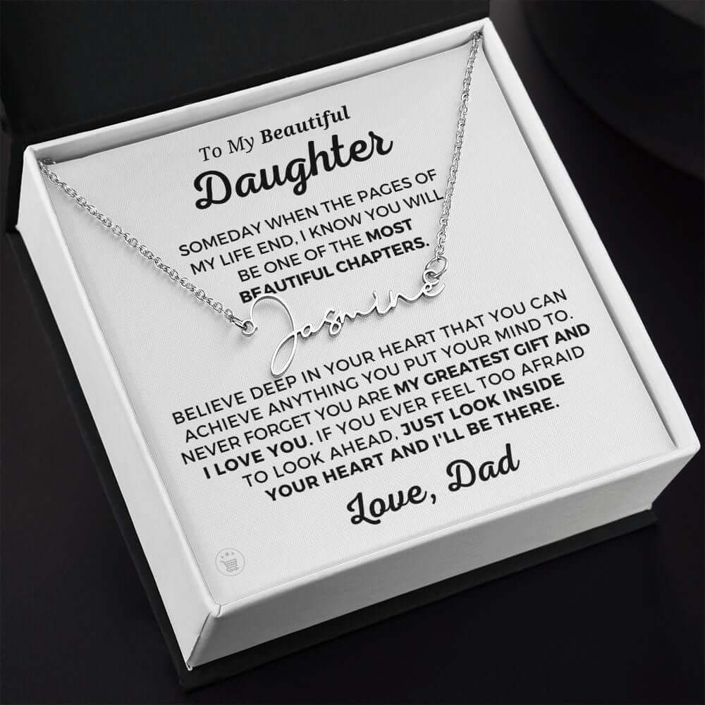 daughter necklace from dad