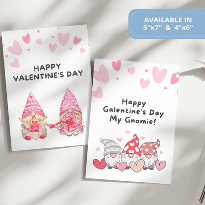 Valentines Card Printable Digital Download  | Happy Galentine's Day My Gnomie 33