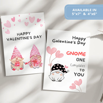 Valentines Card Printable Digital Download  | Gnome One Compare To You 35