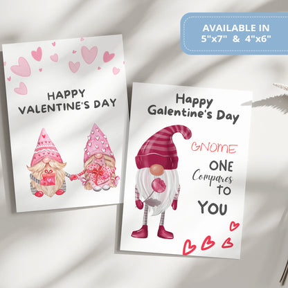 Valentines Card Printable Digital Download  | Happy Galentine's Day My Gnomie 34