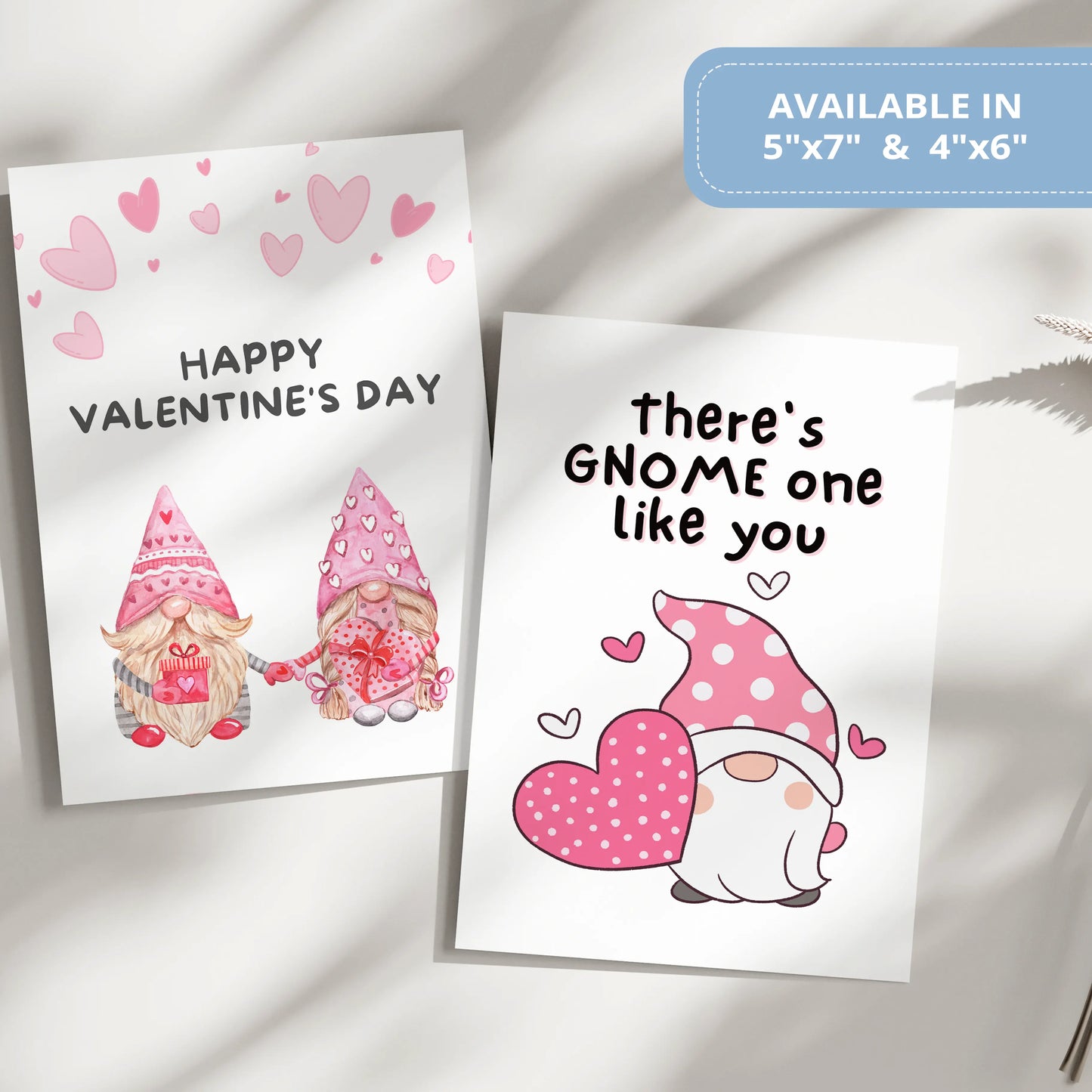 Valentines Card Printable Digital Download  | There's Gnome One Like You 39