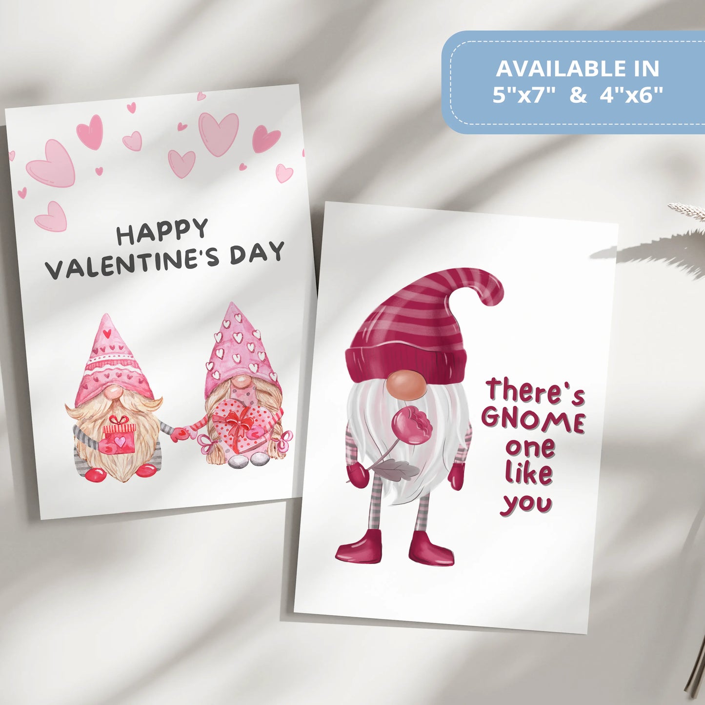 Valentines Card Printable Digital Download  | There's Gnome One Like You 38