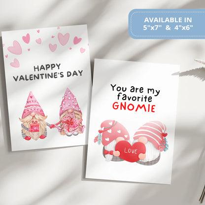 Valentines Card Printable Digital Download  | You Are My Favorite Gnomie 44