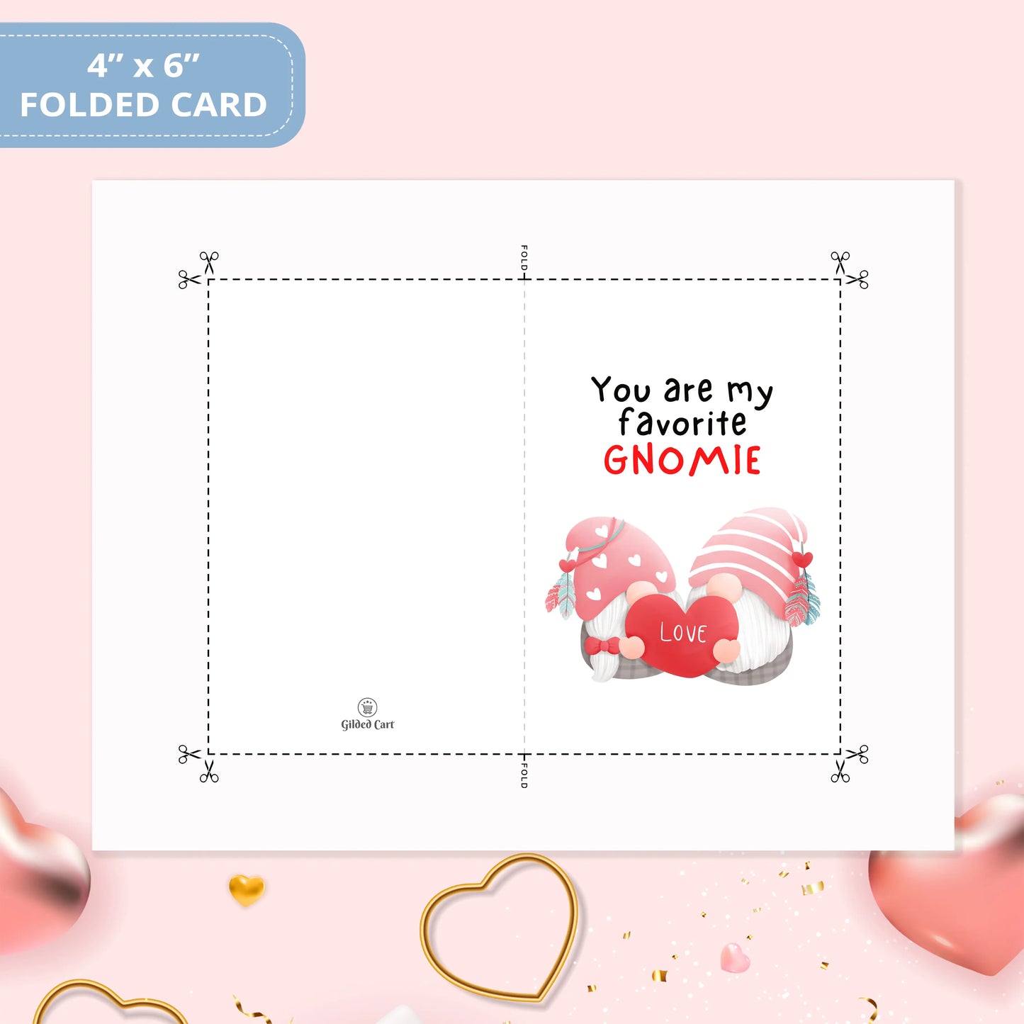 Valentines Card Printable Digital Download  | You Are My Favorite Gnomie 44