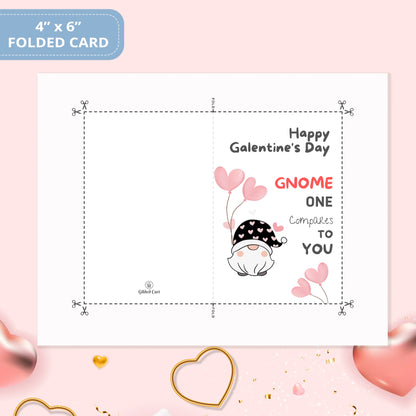 Valentines Card Printable Digital Download  | Gnome One Compare To You 35