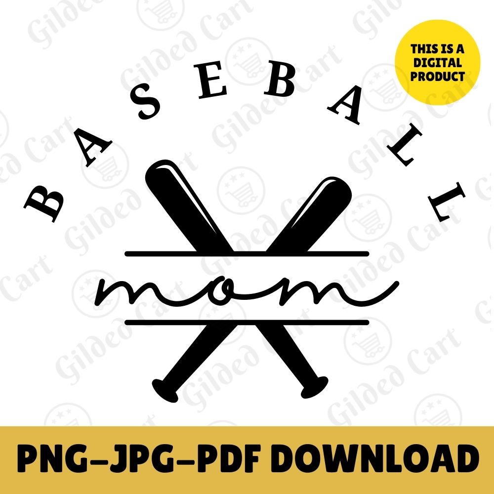 Digital Instant Download - Baseball Mom M06-2