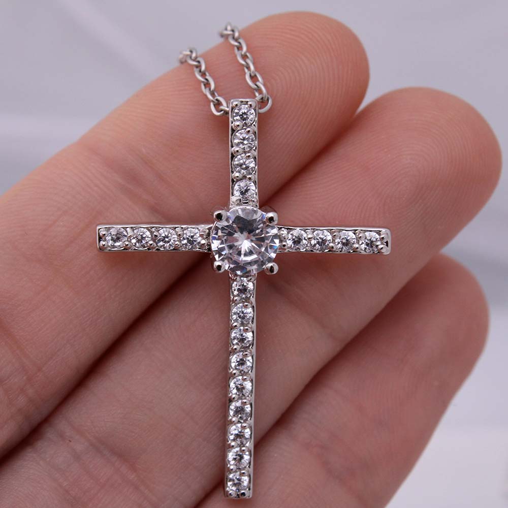 Confirmation Gift For Girl | Be Strong Cross Necklace 0821CN