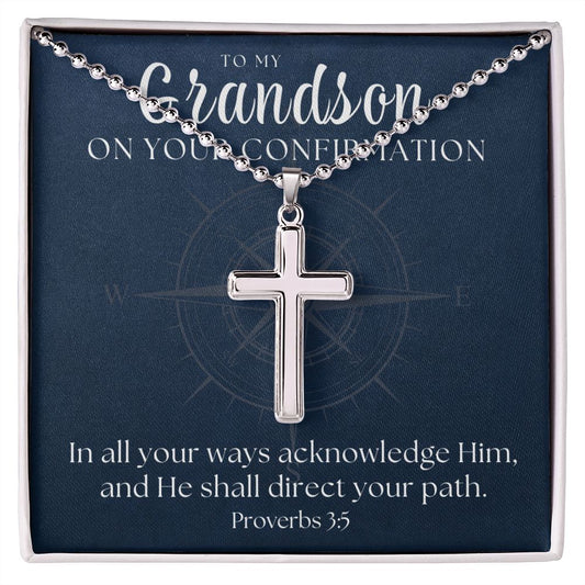 Confirmation Gift For Boy | Your Path Cross Necklace 0800CN