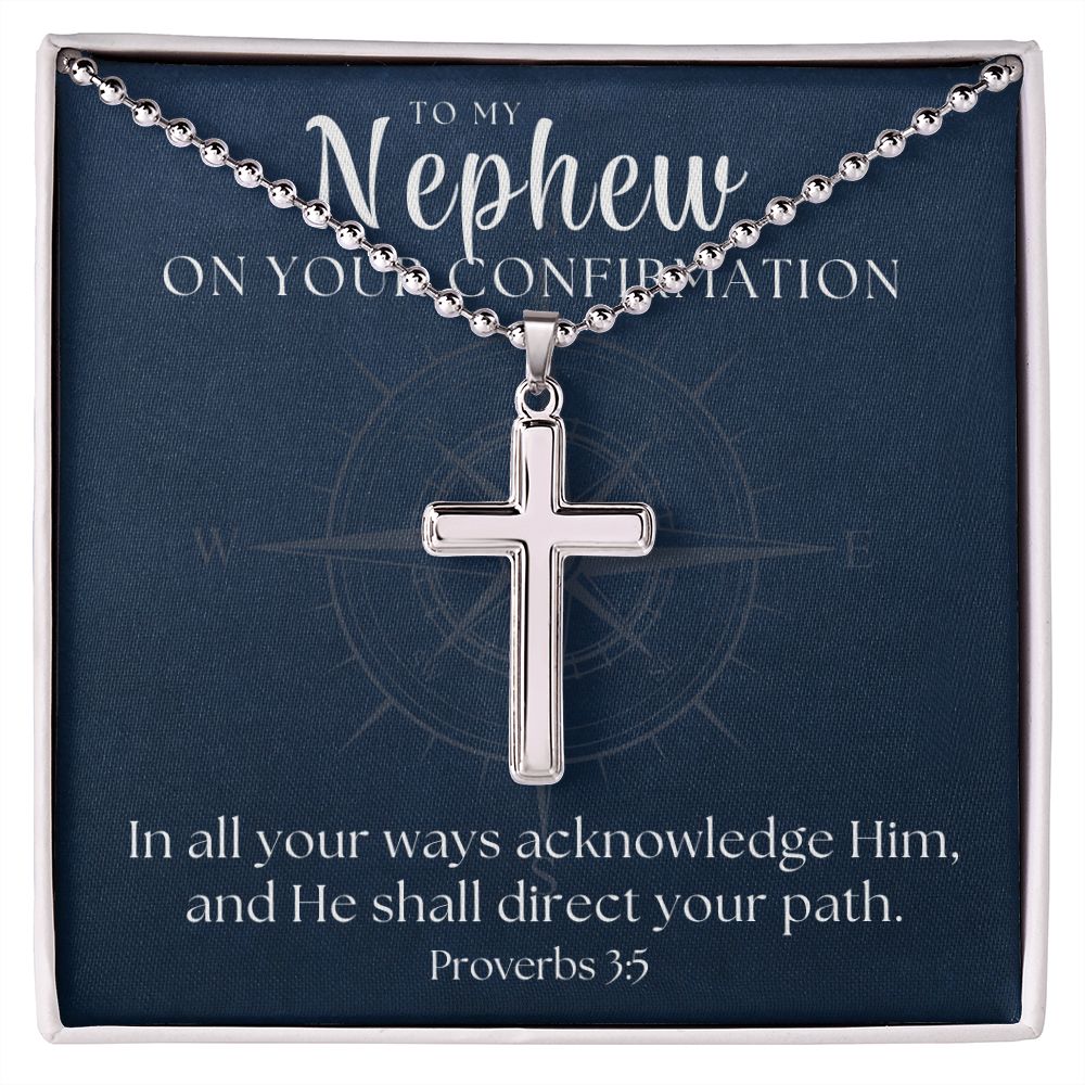 Confirmation Gift For Boy | Your Path Cross Necklace 0801CN