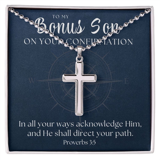 Confirmation Gift For Boy | Your Path Cross Necklace 0802CN