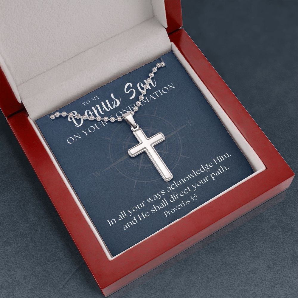 Confirmation Gift For Boy | Your Path Cross Necklace 0802CN