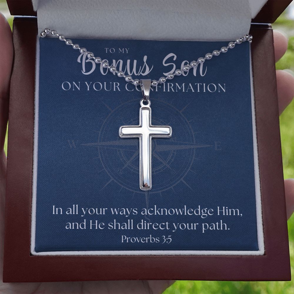 Confirmation Gift For Boy | Your Path Cross Necklace 0802CN