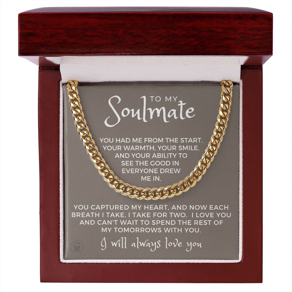 Soulmate Gift | Each Breath Cuban Link Chain 0573T6
