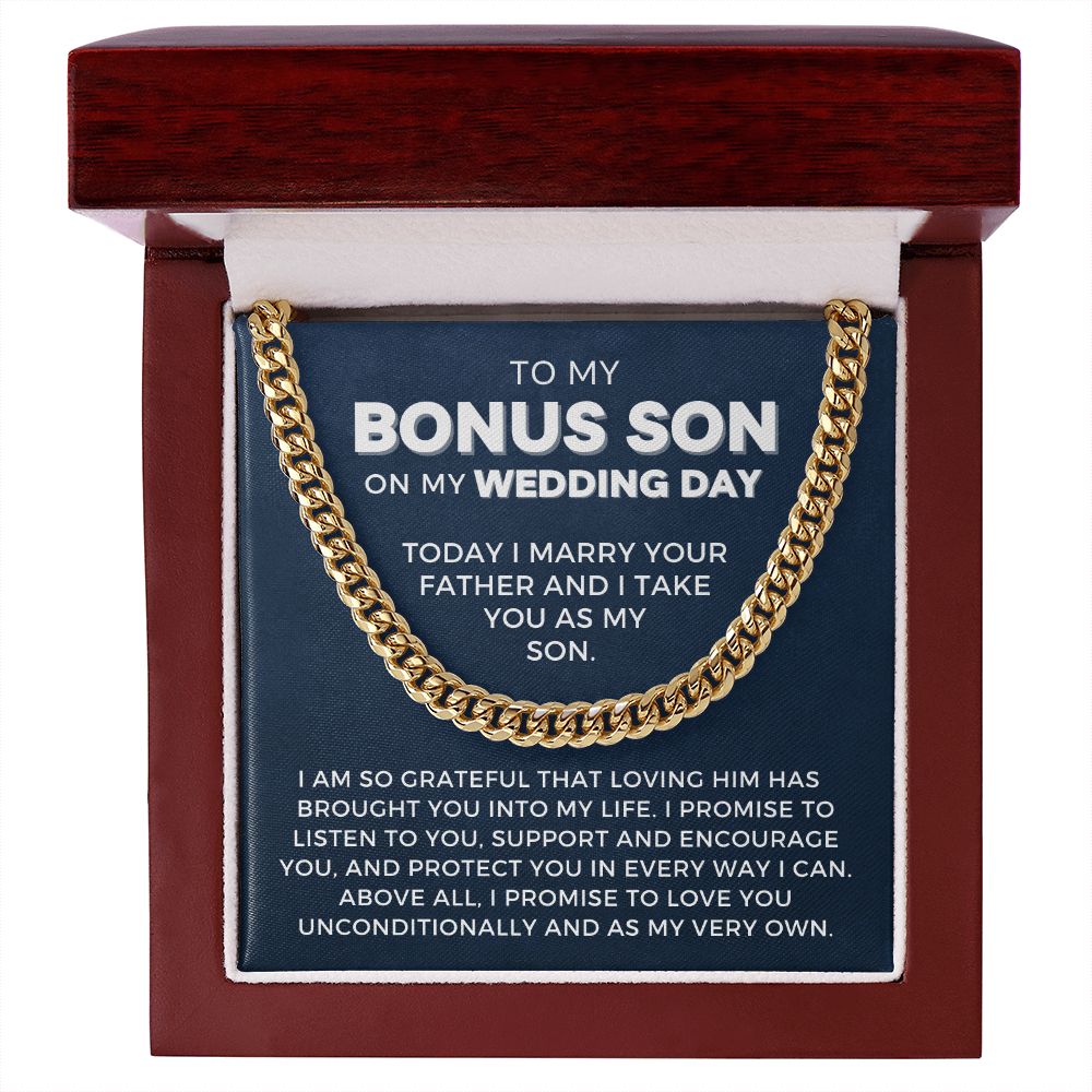 Bonus Son Wedding Gift | Promise Cuban Link Chain 0786T5C