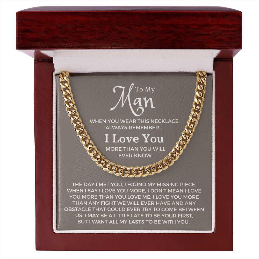 Soulmate Gift | To My Man Cuban Link Chain 0729T4C