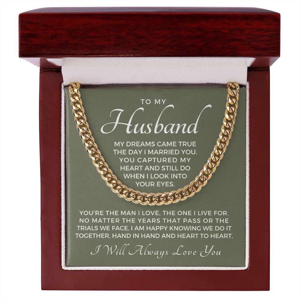 Gift For Husband | I Live For Cuban Link Chain 0699T8