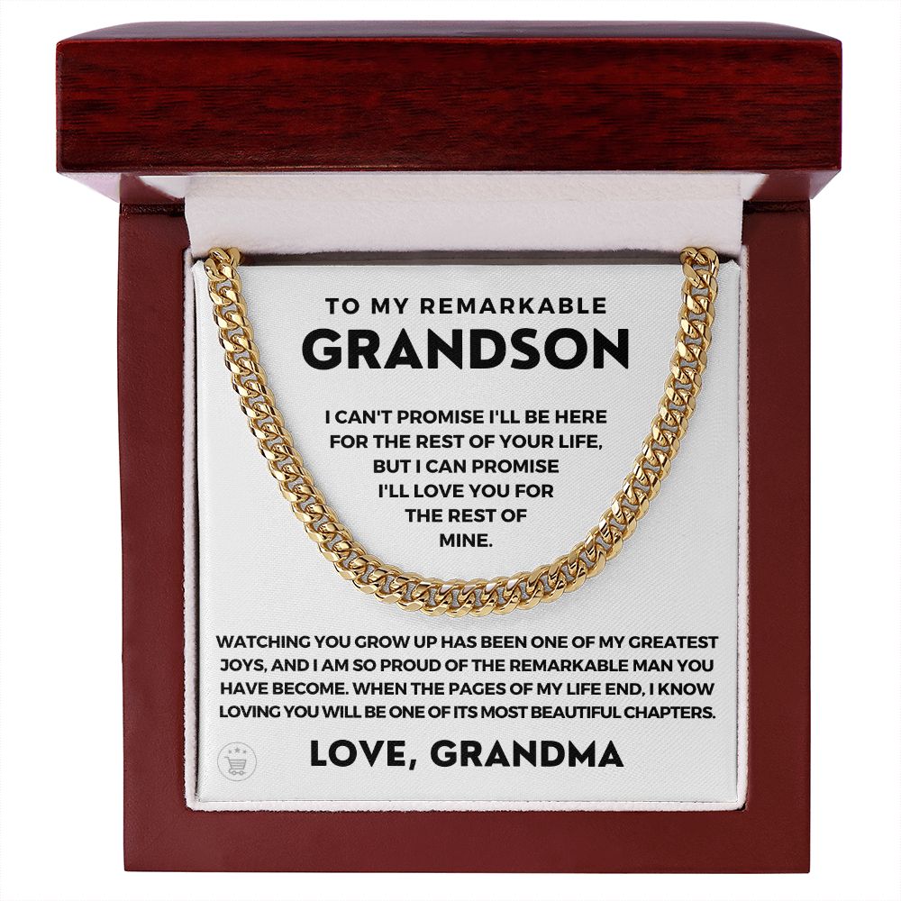 Grandson Gift from Grandma | Greatest Joys Cuban Link Chain 0616T2