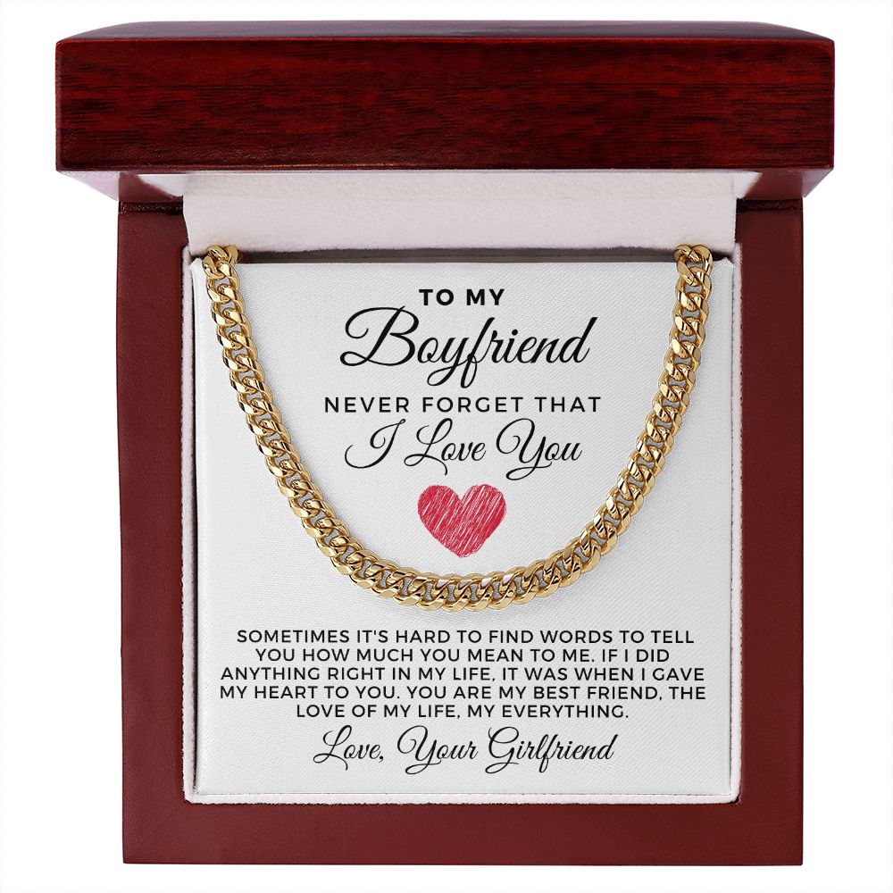 Gift For Boyfriend | Love Of My Life Cuban Link Chain 0770T9C