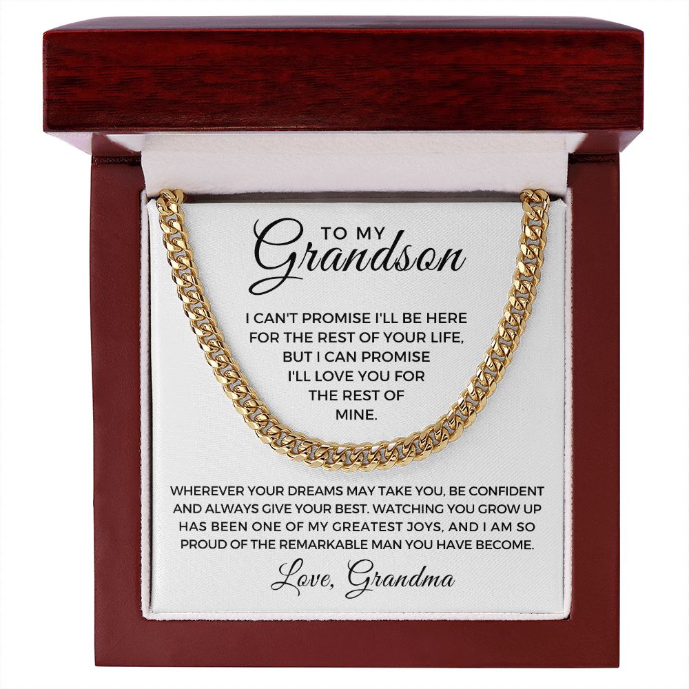 Grandson Gift from Grandma | So Proud Cuban Link Chain 0615T18