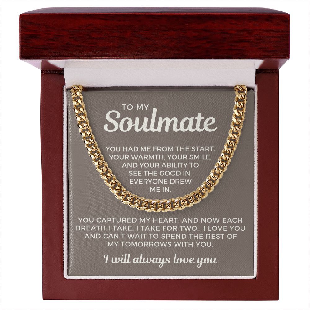 Soulmate Gift | Each Breath Cuban Link Chain 0573T4