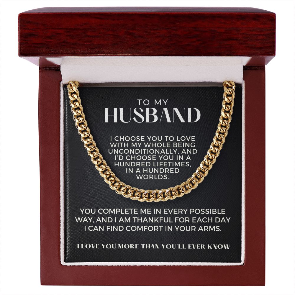 Gift For Husband | I Choose Cuban Link Chain 0695T4