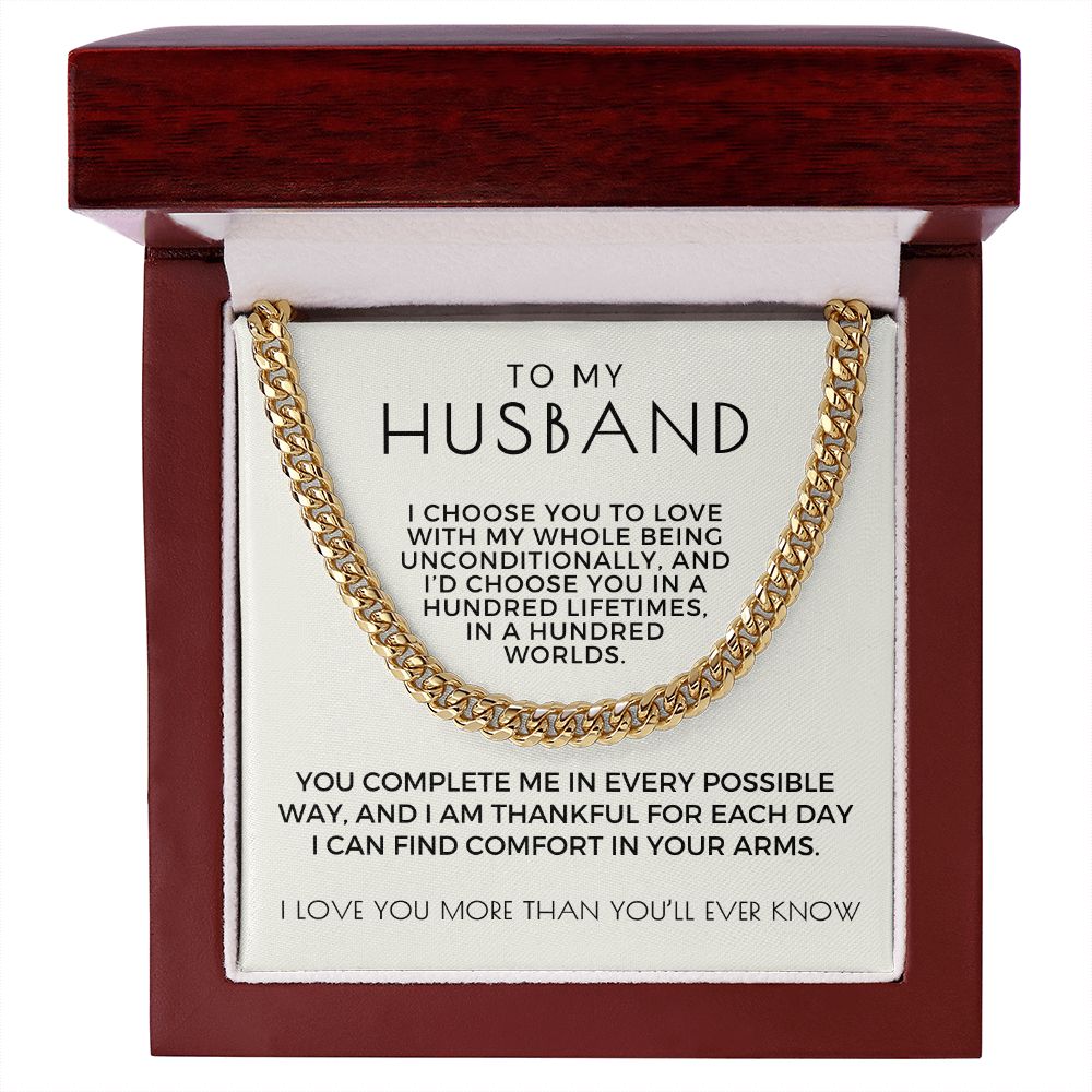 Gift For Husband | I Choose Cuban Link Chain 0695T3