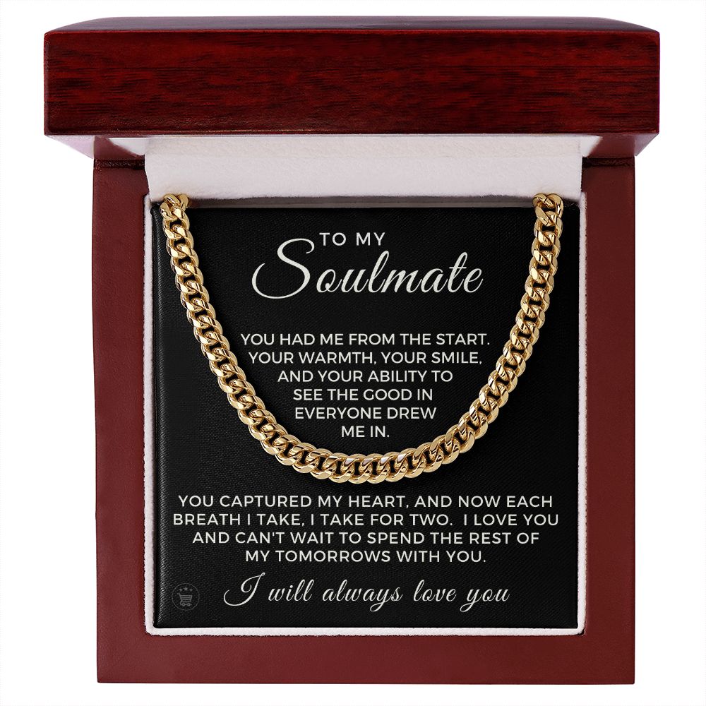 Soulmate Gift | Each Breath Cuban Link Chain 0573T5