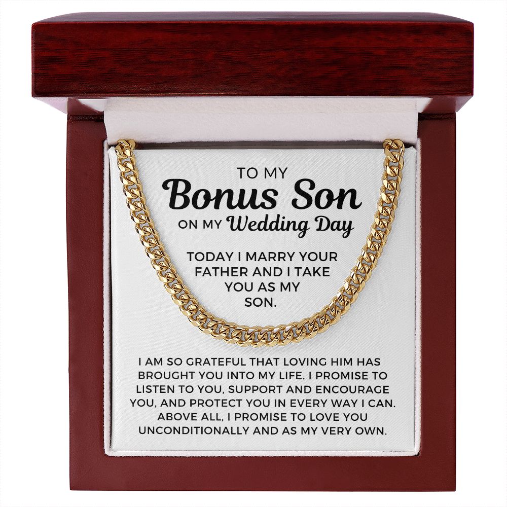 Bonus Son Wedding Gift | Promise Cuban Link Chain 0786T9C
