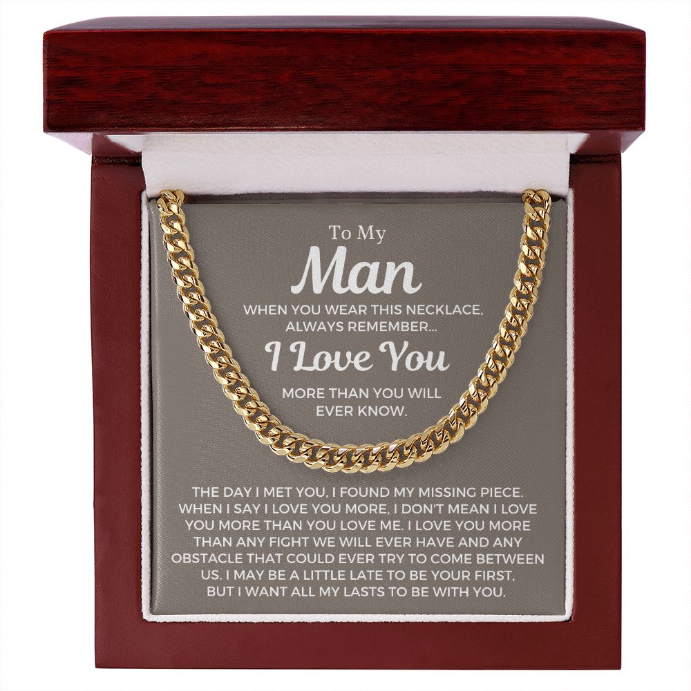 Soulmate Gift | To My Man Cuban Link Chain 0729T2C