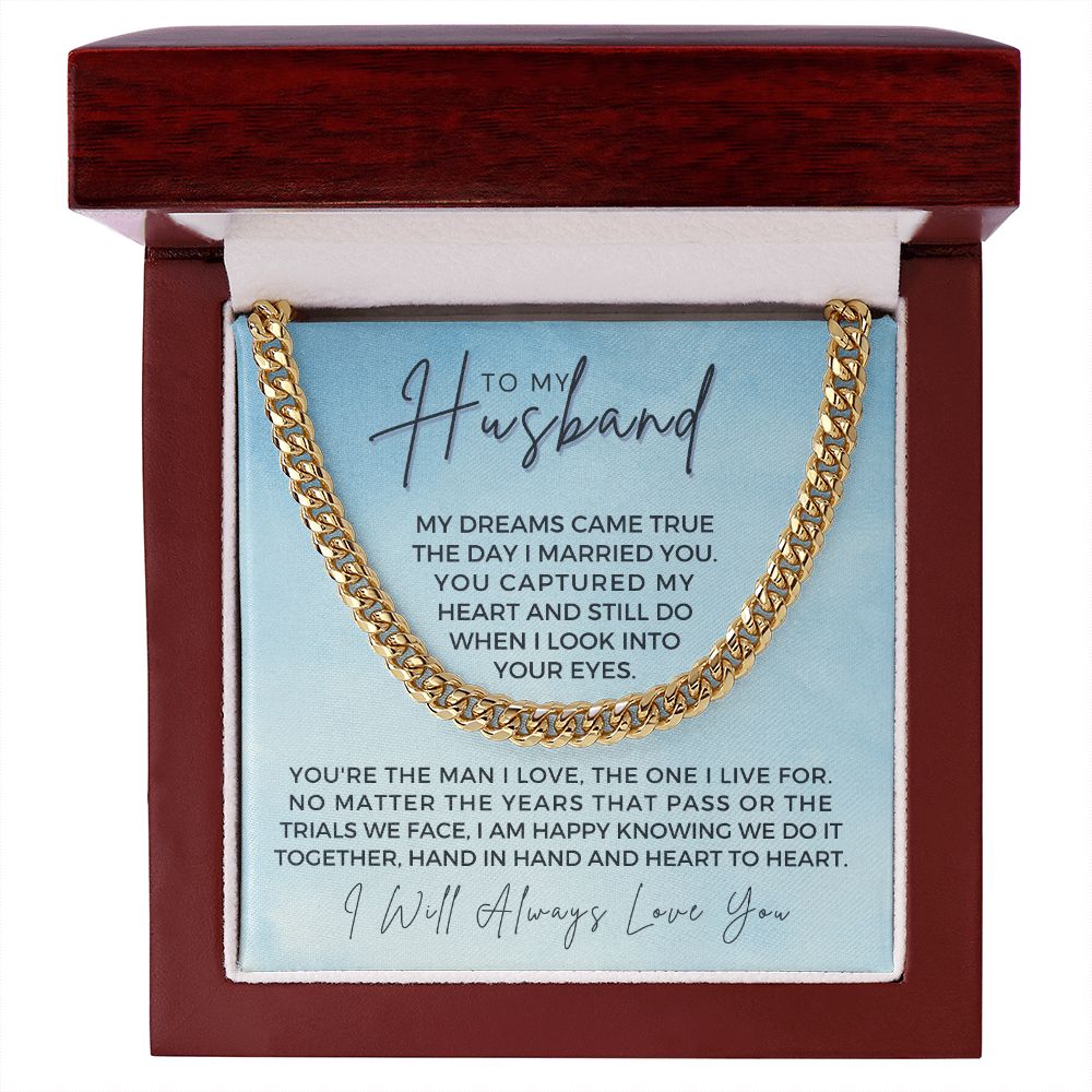 Gift For Husband | I Live For Cuban Link Chain 0699T10