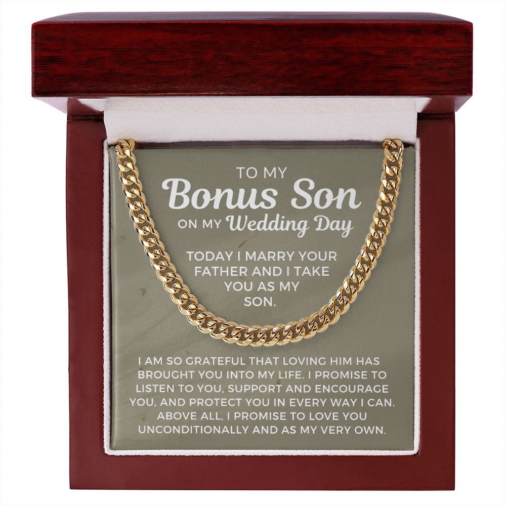 Bonus Son Wedding Gift | Promise Cuban Link Chain 0786T8C