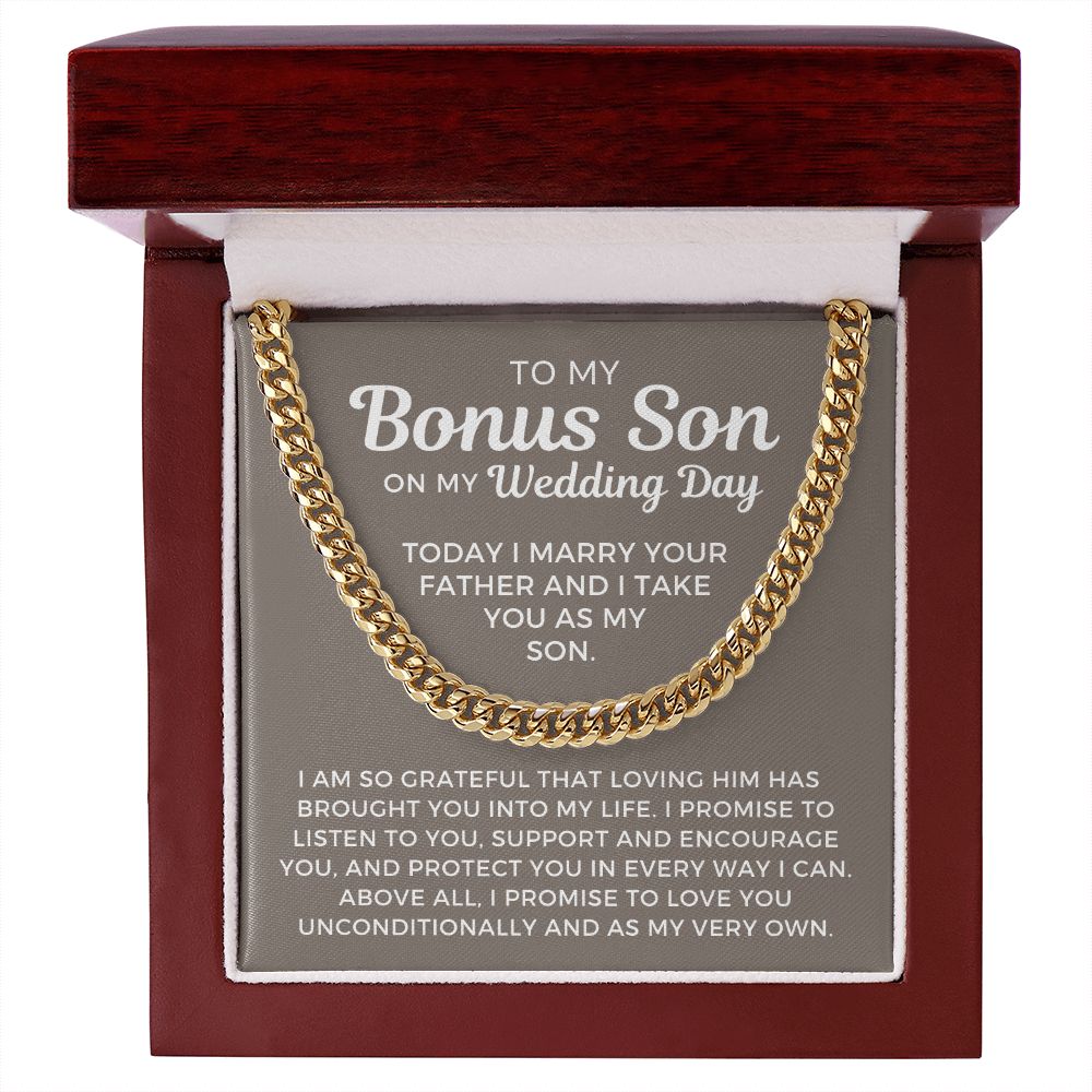 Bonus Son Wedding Gift | Promise Cuban Link Chain 0786T7C