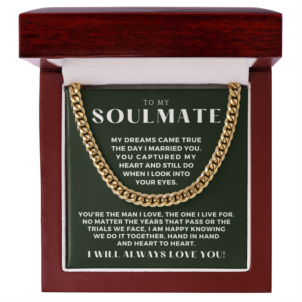 Soulmate Gift | I Live For Cuban Link Chain 0568T5
