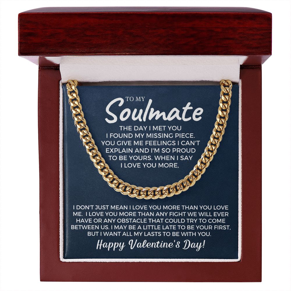 Soulmate Gift | Soulmate Gift | Proud To Be Yours - Valentine Gift Cuban Link Chain 0731T11C