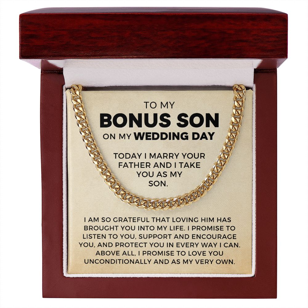 Bonus Son Wedding Gift | Promise Cuban Link Chain 0786T4C