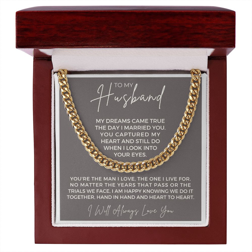 Gift For Husband | I Live For Cuban Link Chain 0699T12